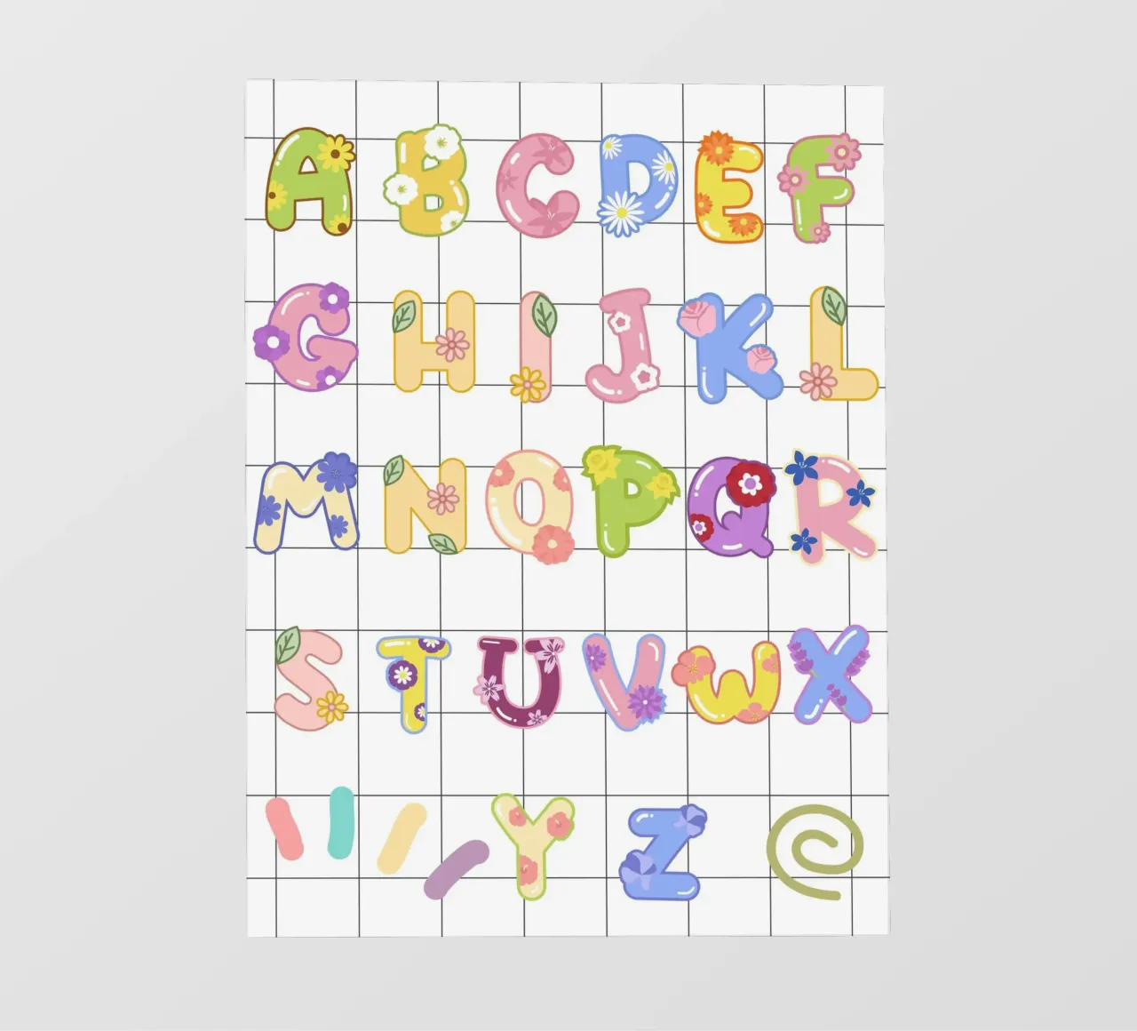 cute alphabet 03 pellicola backlit da Creaton