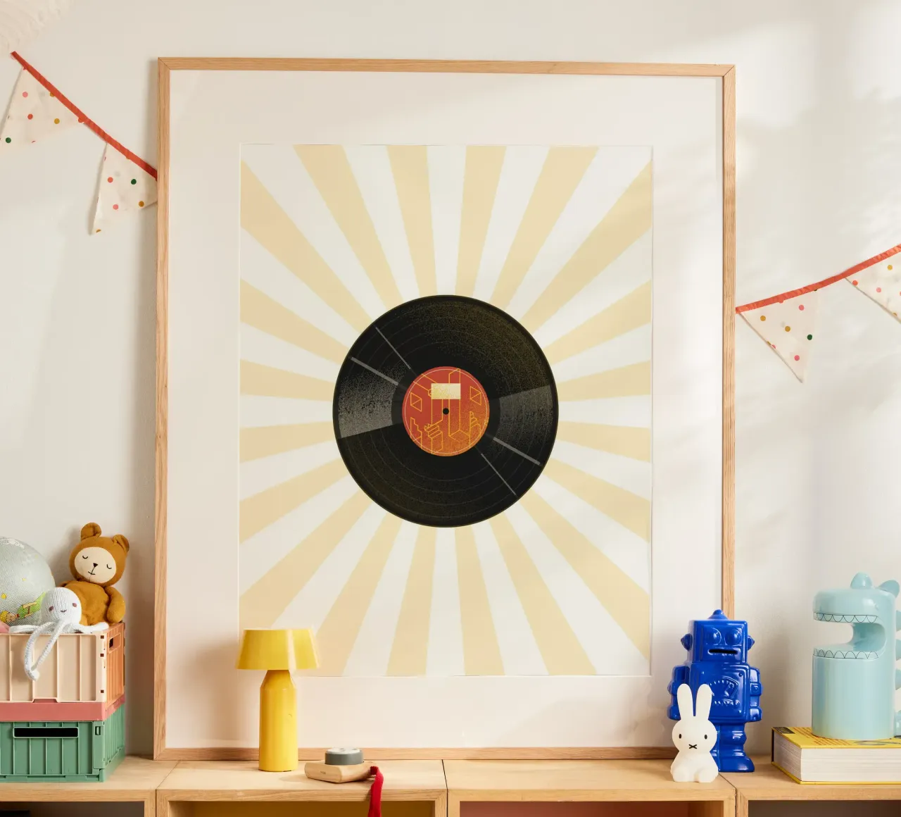 minimal music player poster con telaio in plastica da Creaton