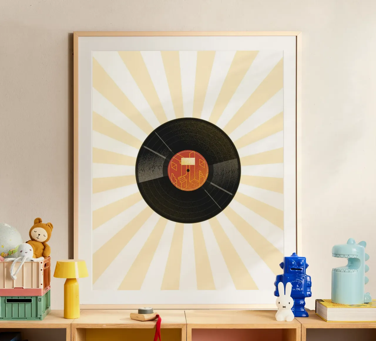 minimal music player poster con telaio in plastica da Creaton