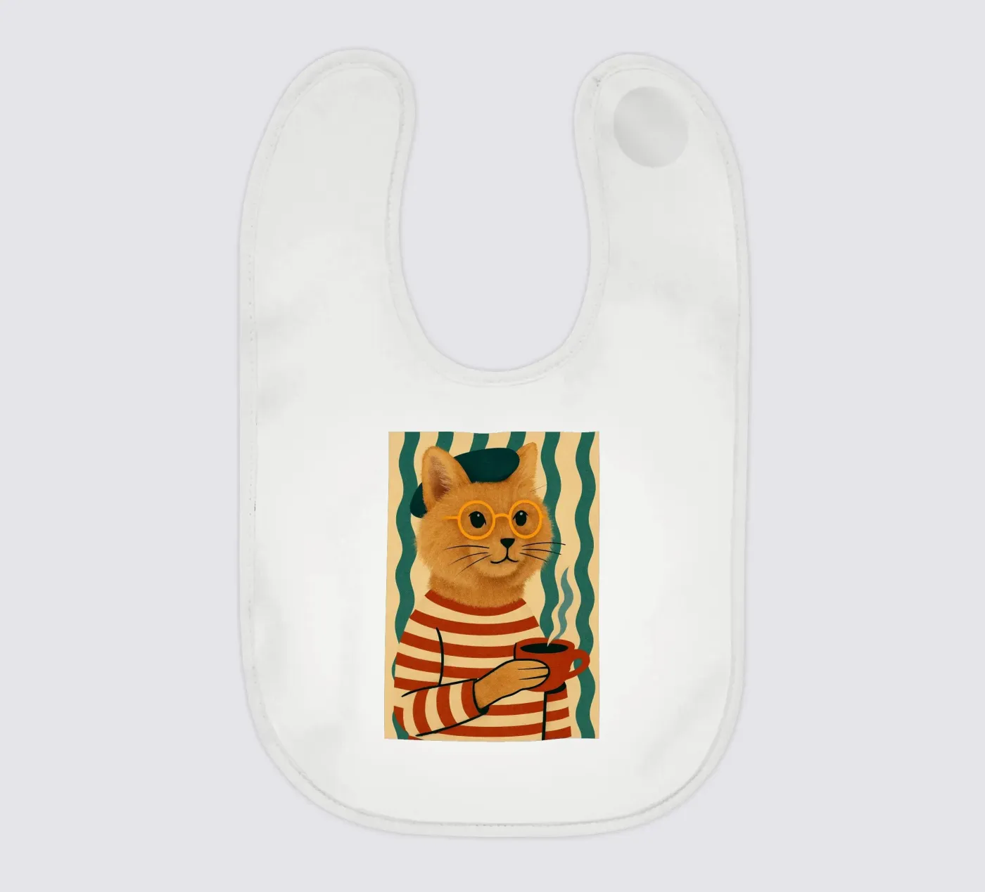 French Cat baby bib by Arjun