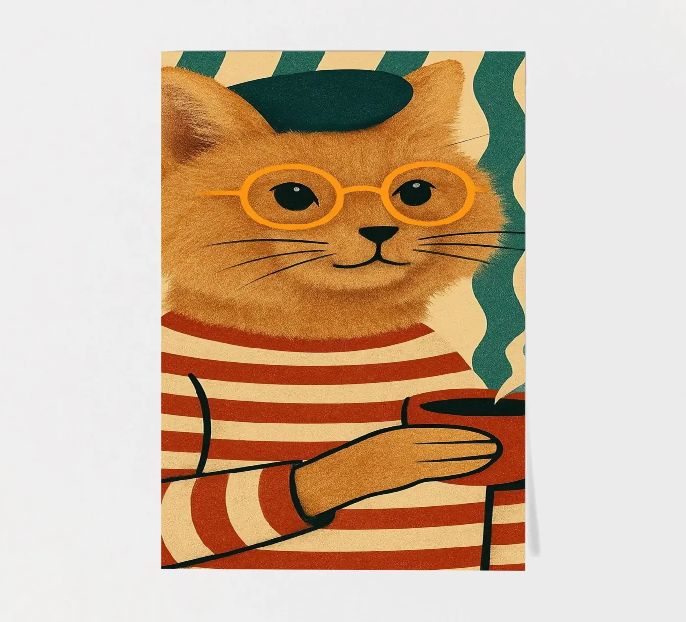 French Cat sticker sheet by Arjun