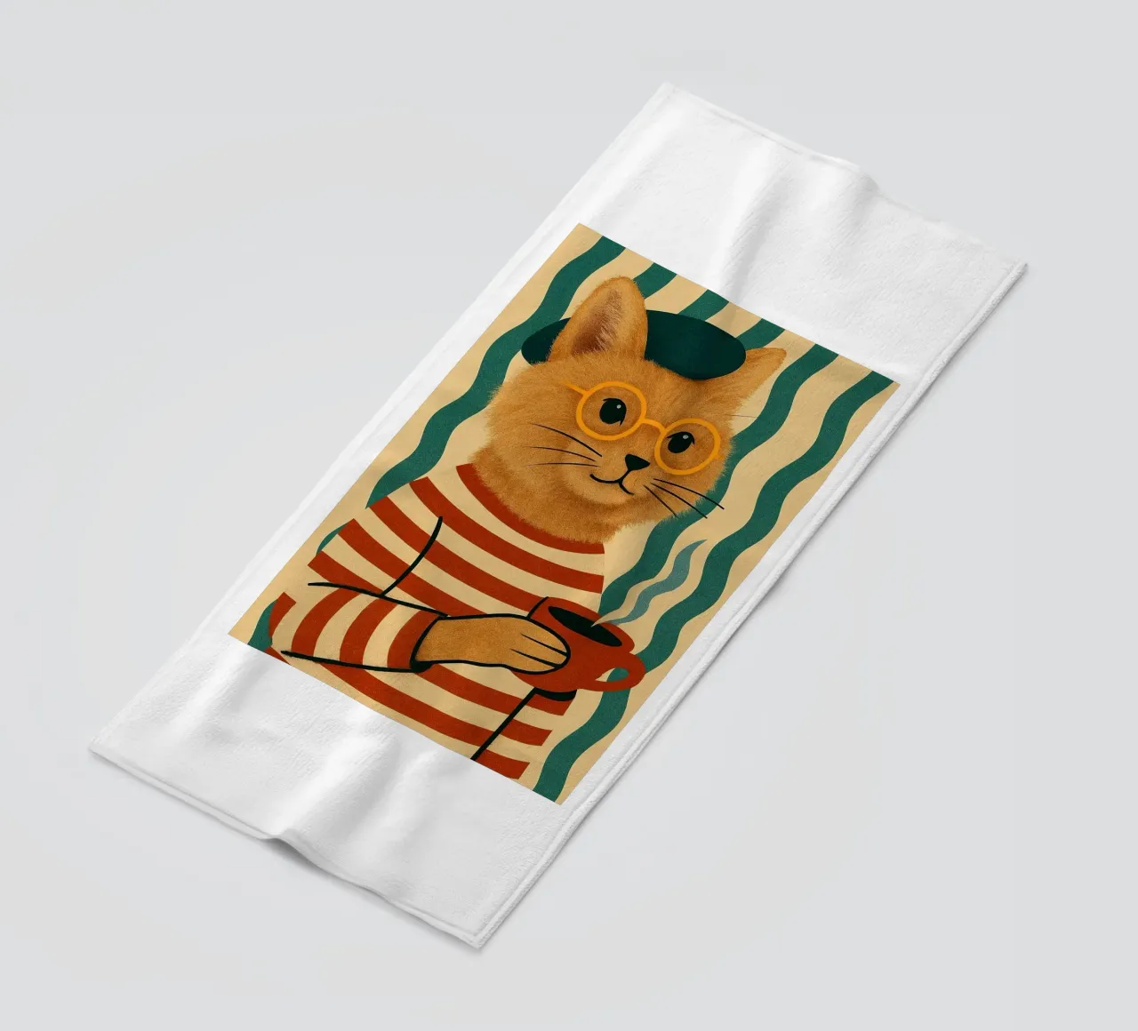 Gatto francese telo mare da Arjun