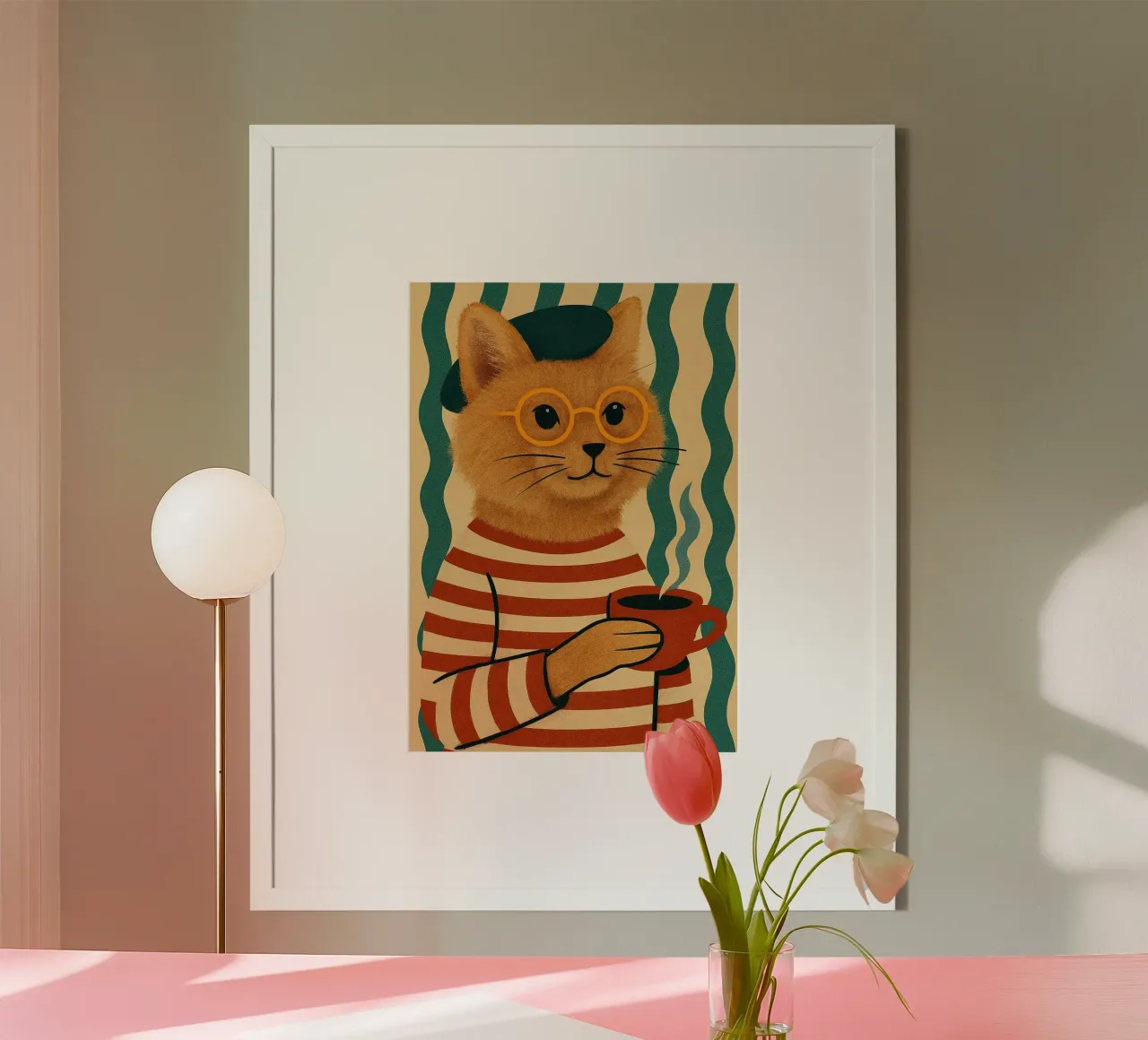 Franse Kat poster van Arjun