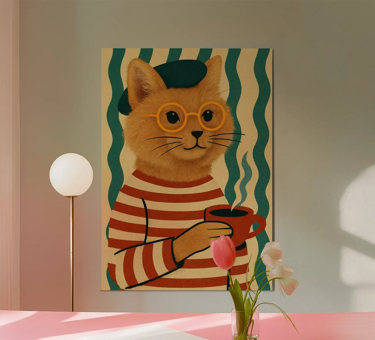 Franse Kat poster van Arjun