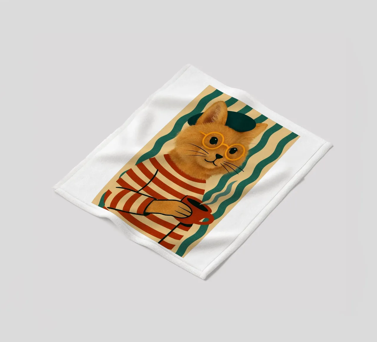 Gatto francese coperta in pile da Arjun