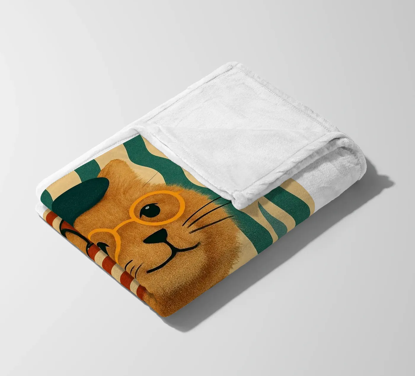 Franse Kat fleecedeken van Arjun