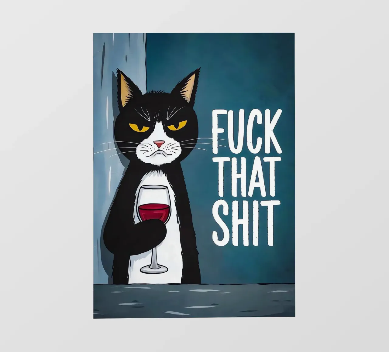 Grumpy Cat Wein Backlit Folie von Arjun