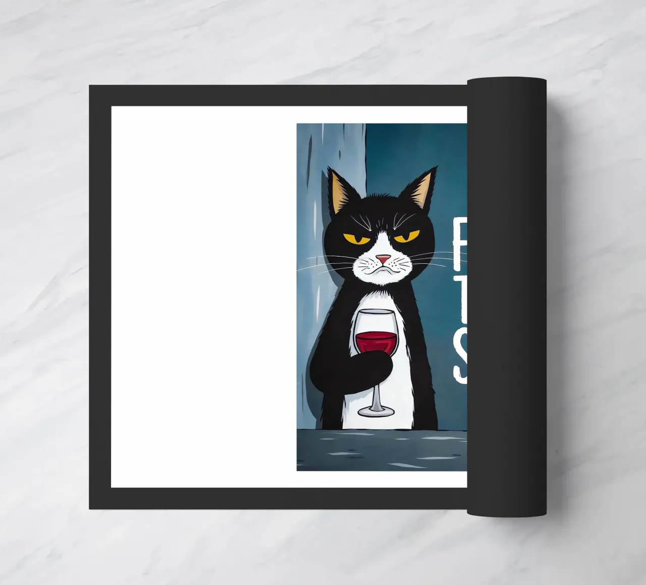 Grumpy Cat Wein Fußmatte von Arjun