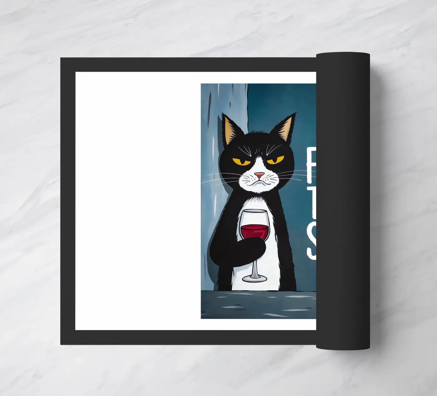 Grumpy Cat Wine doormat by Arjun