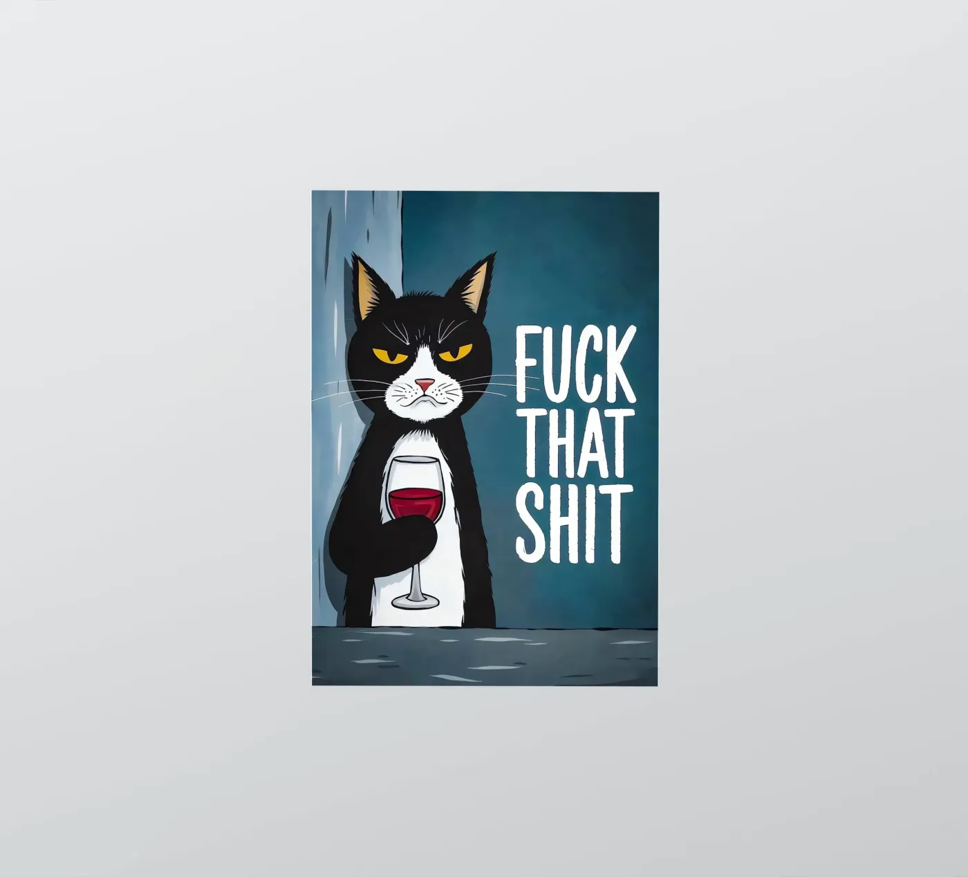 Grumpy Cat Wine sticker by Arjun