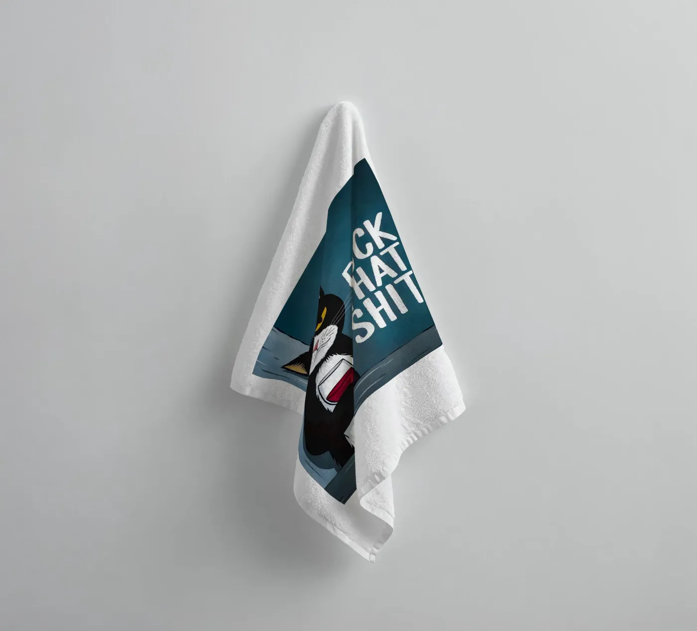 Grumpy Cat Wine towel by Arjun