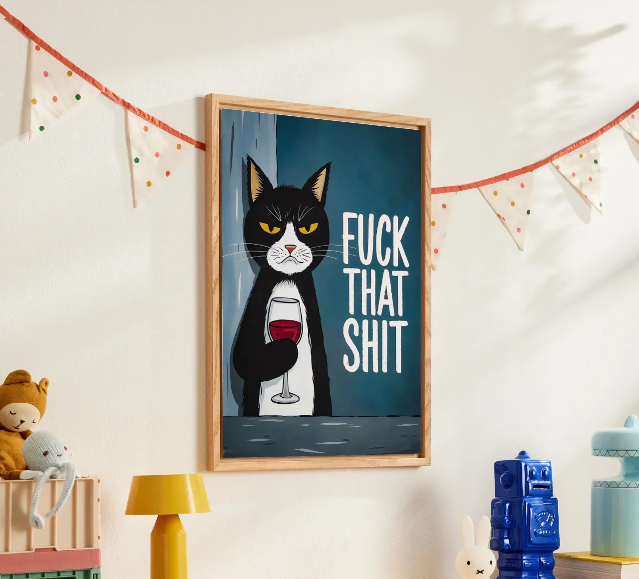 Vino Grumpy Cat metacrilato de Arjun