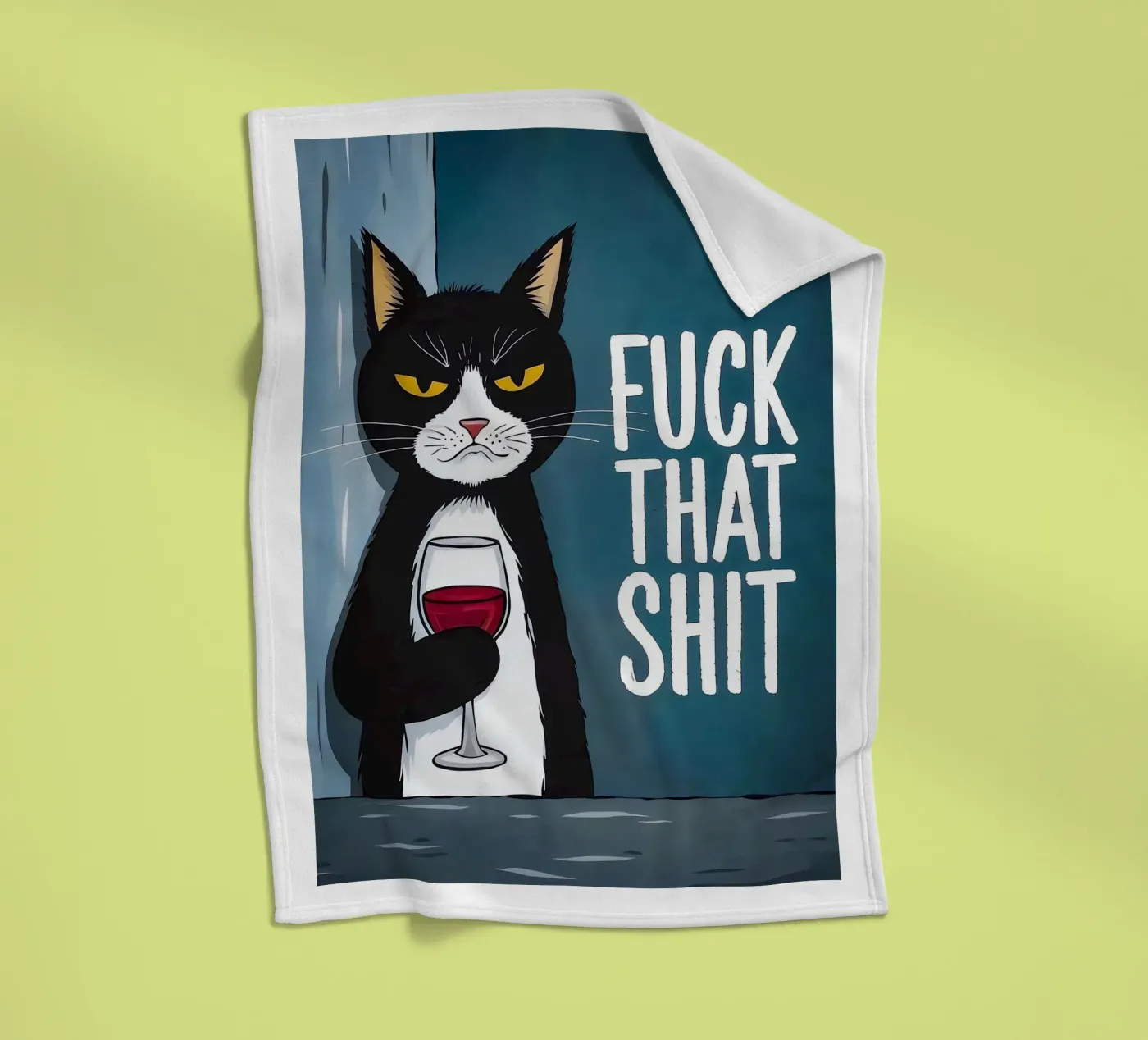 Grumpy Cat Wein Fleecedecke von Arjun