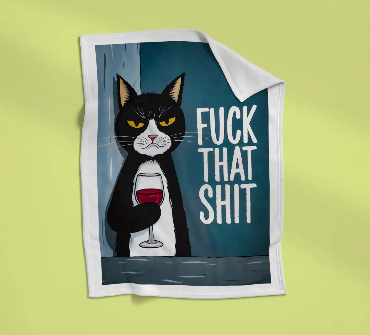 Grumpy Cat Wein Fleecedecke von Arjun