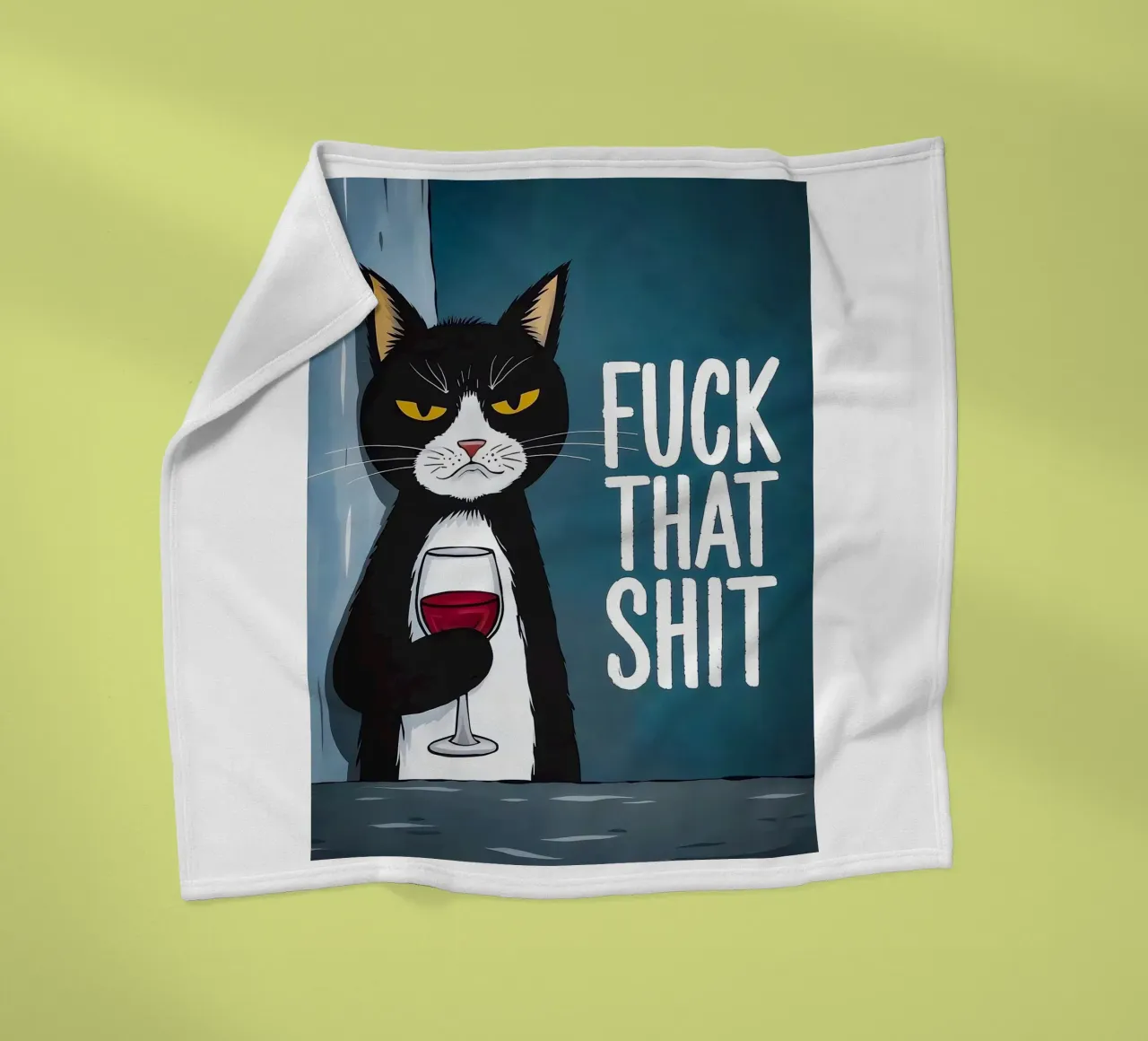 Grumpy Cat Wein Fleecedecke von Arjun