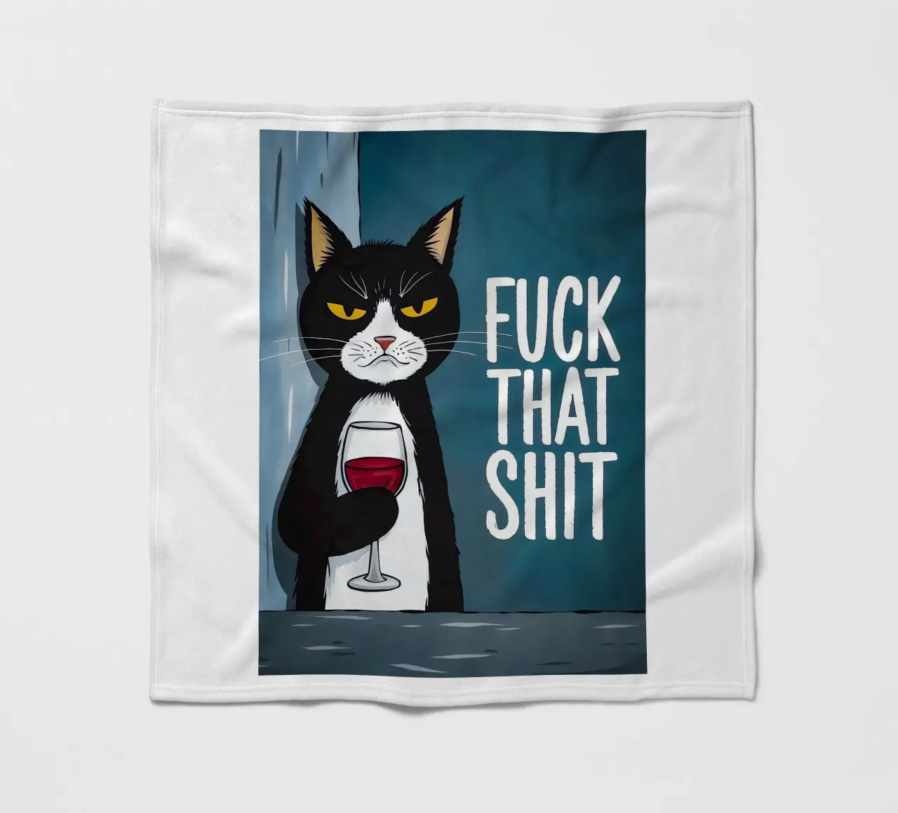 Grumpy Cat Wein Fleecedecke von Arjun