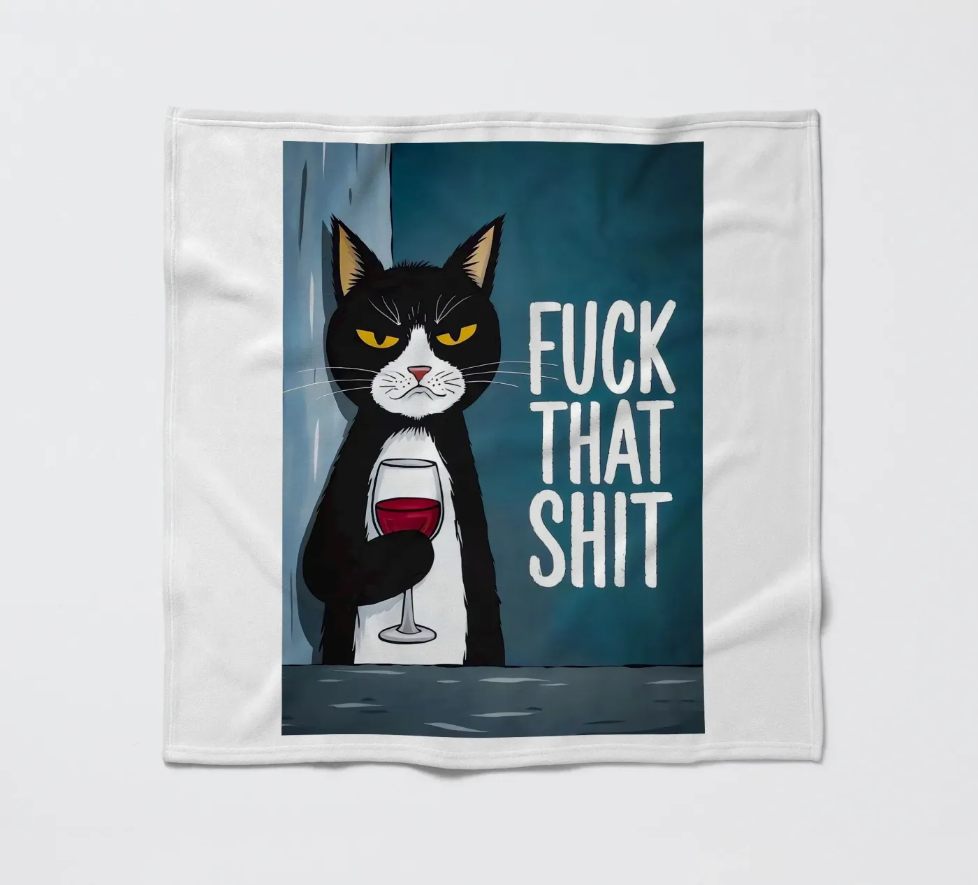 Grumpy Cat Wein Fleecedecke von Arjun