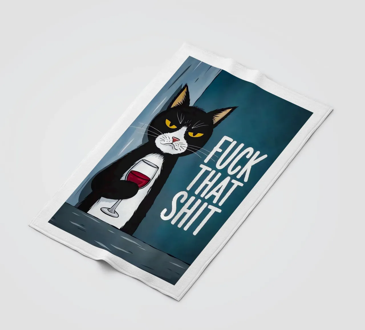 Grumpy Cat Wein Fleecedecke von Arjun