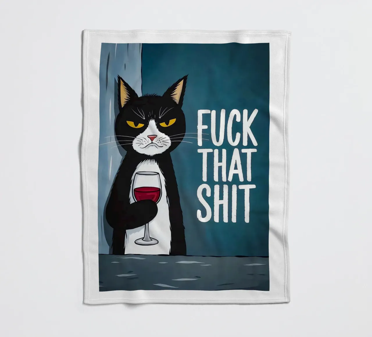 Grumpy Cat Wein Fleecedecke von Arjun