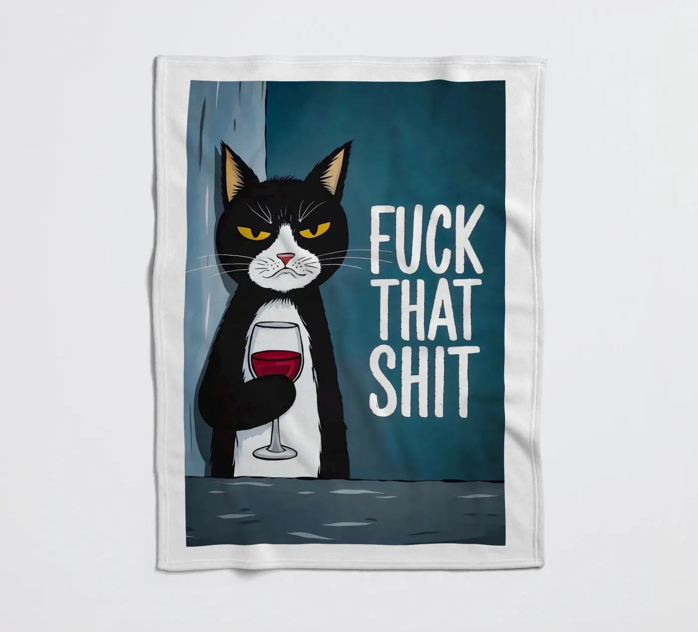 Grumpy Cat Wein Fleecedecke von Arjun