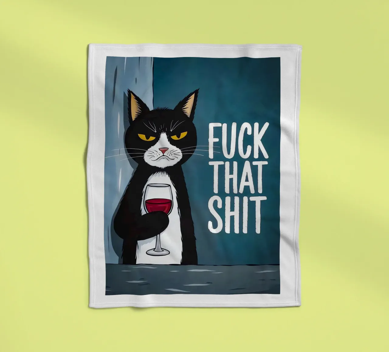 Grumpy Cat Wein Fleecedecke von Arjun