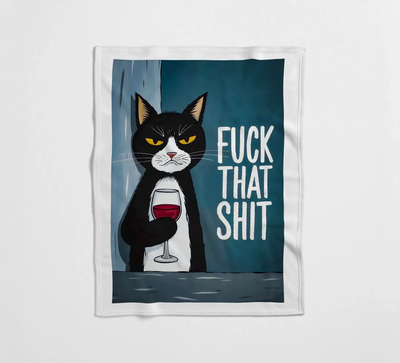 Grumpy Cat Wein Fleecedecke von Arjun