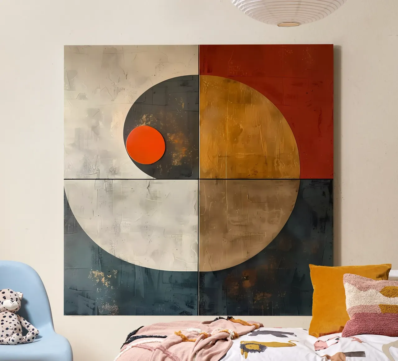Abstract boho mixed colors canvas by LaylaOzHome