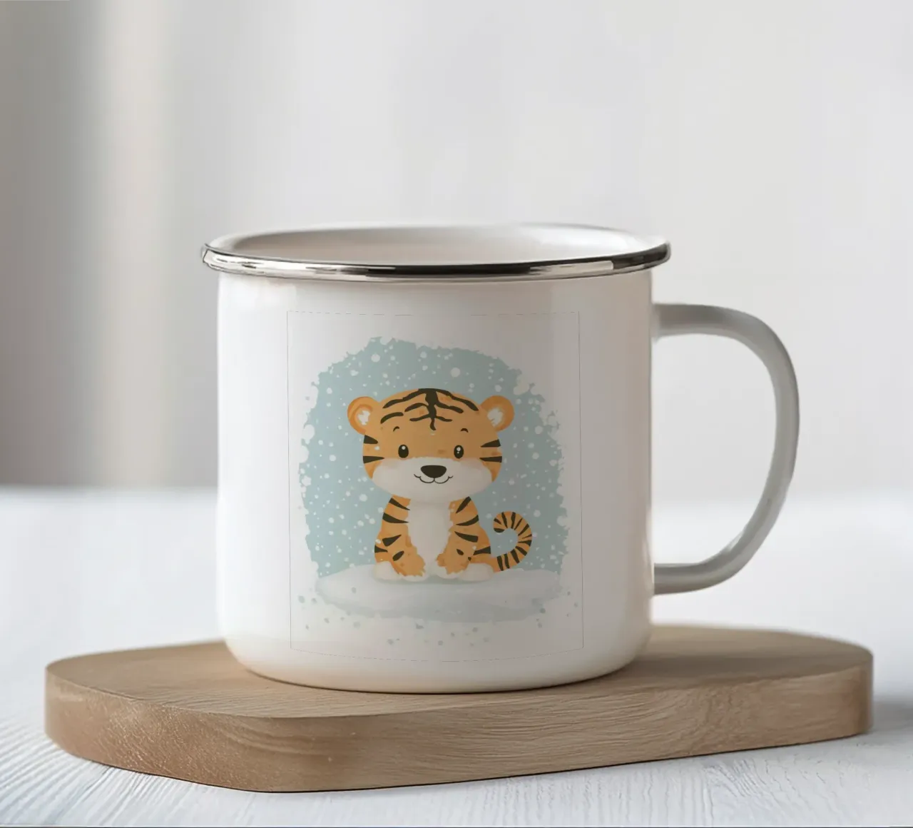 Tigre stravagante tazza in smalto da Happy Littles