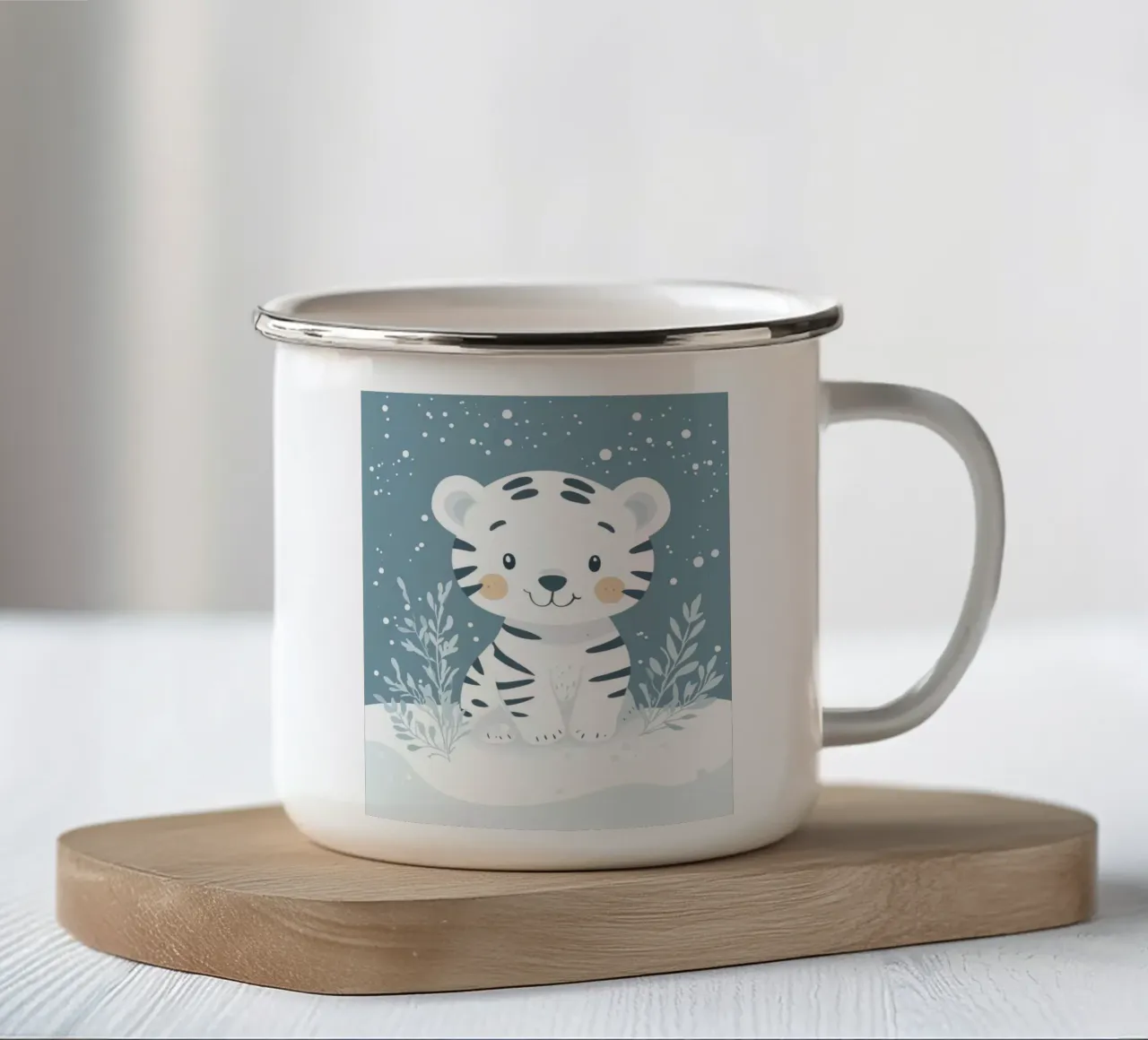 Tigre stravagante tazza in smalto da Happy Littles
