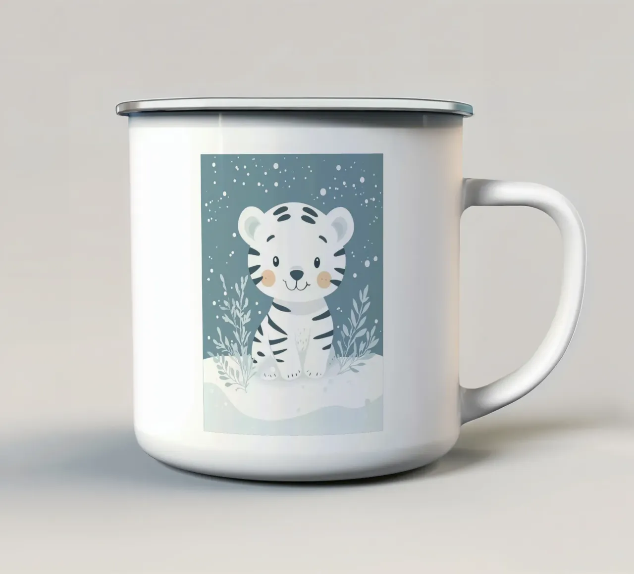 Tigre stravagante tazza in smalto da Happy Littles