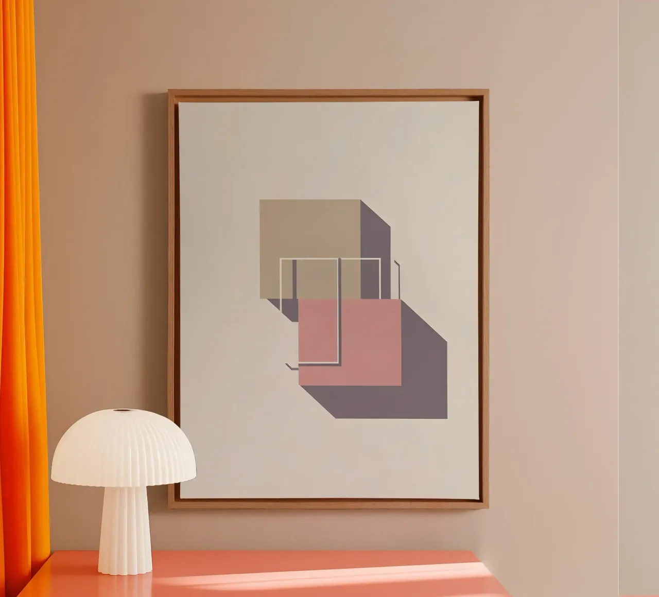 Rectangle Overlap canvas met Baklijst van Botanical Gallery