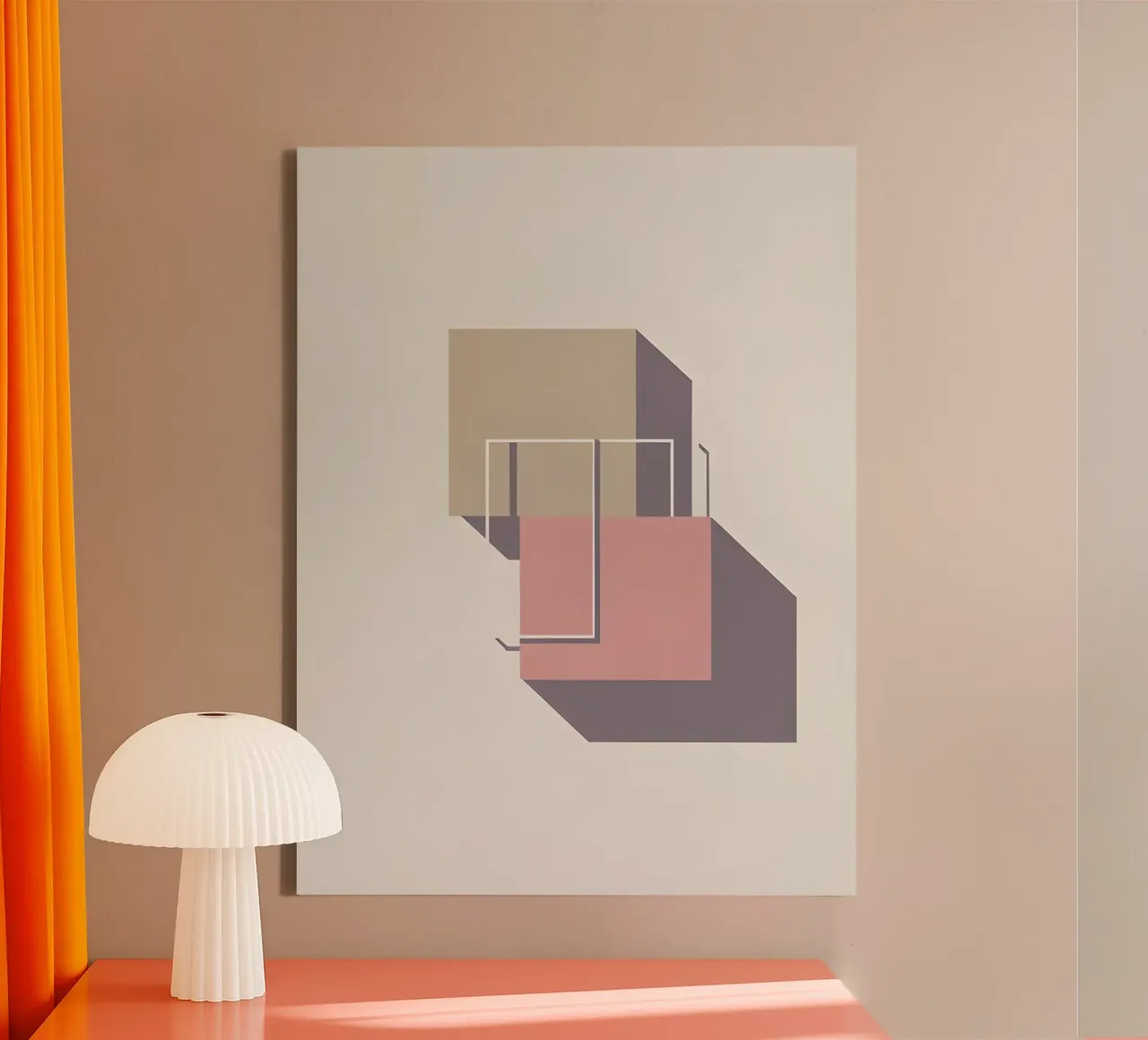 Rectangle Overlap canvas met Baklijst van Botanical Gallery