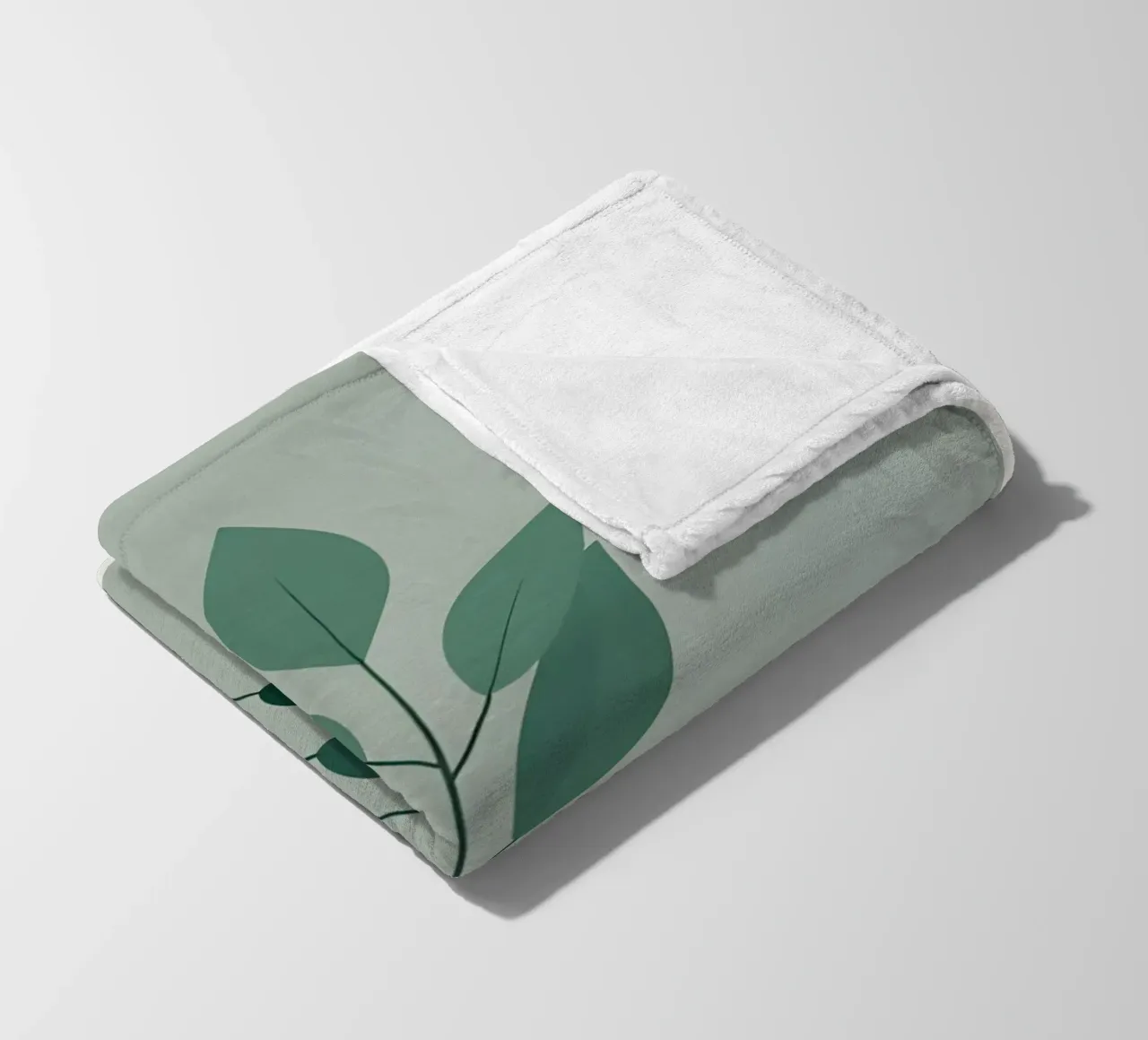 Sagoma di una singola foglia di eucalipto coperta in pile da Botanical Gallery