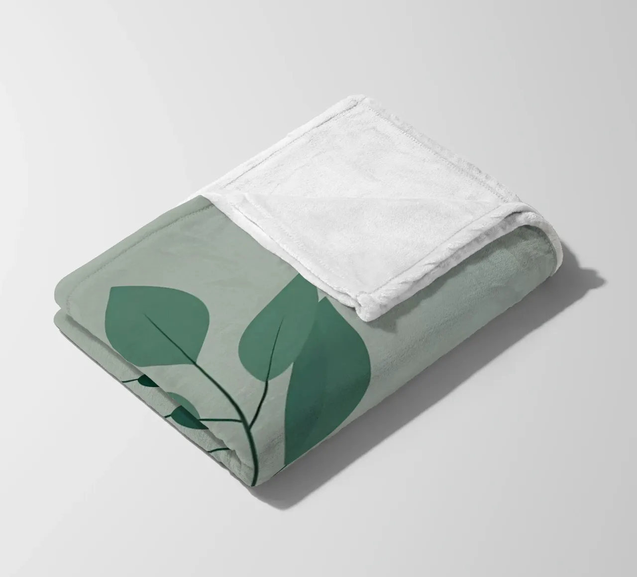 Sagoma di una singola foglia di eucalipto coperta in pile da Botanical Gallery