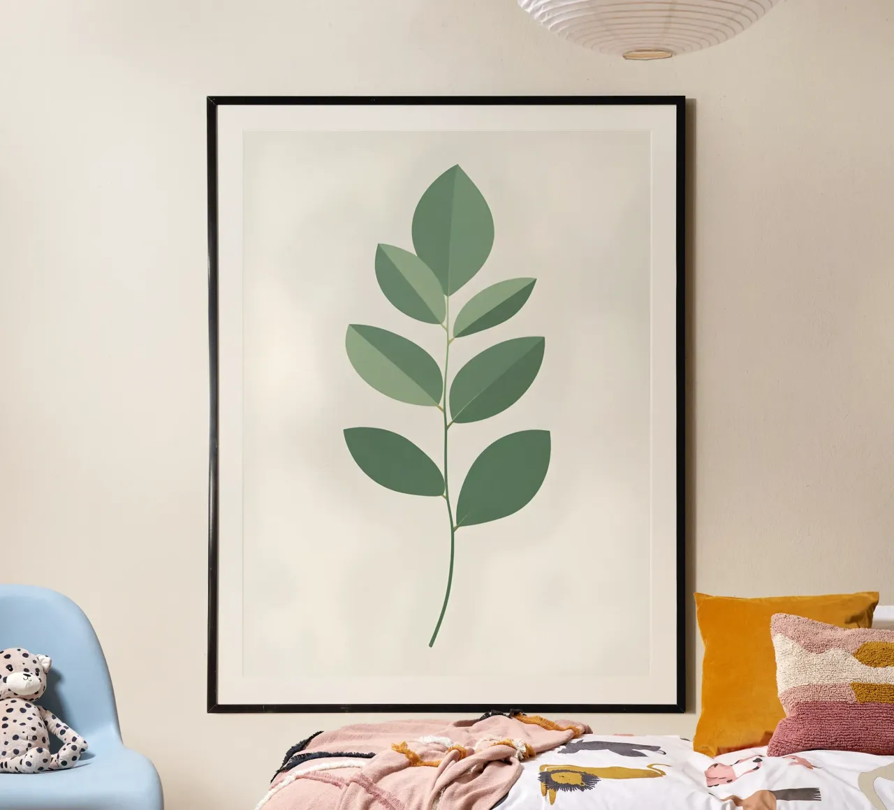 Sagoma di una singola foglia di eucalipto poster da Botanical Gallery