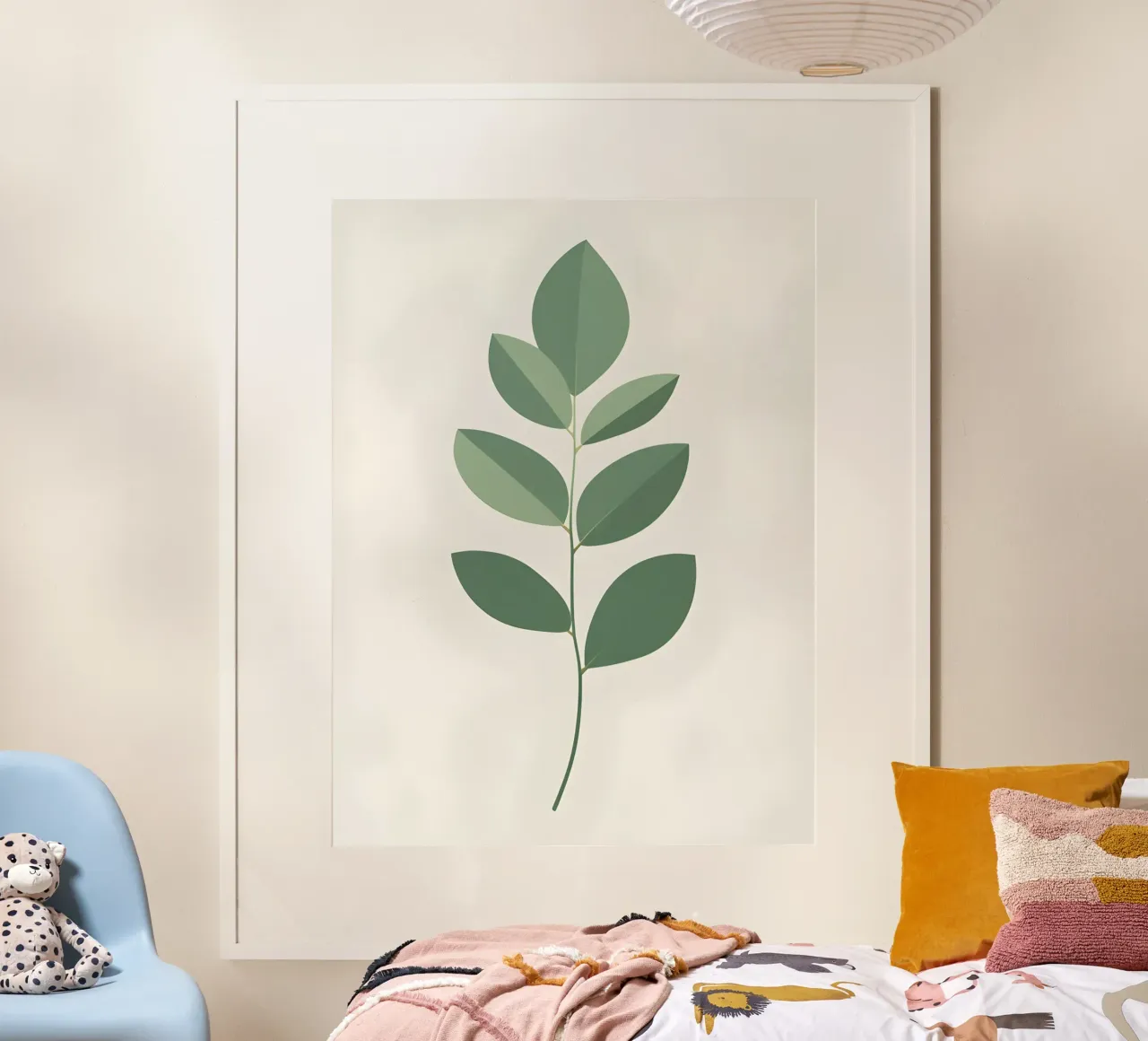 Sagoma di una singola foglia di eucalipto poster da Botanical Gallery