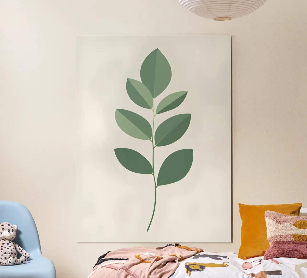 Sagoma di una singola foglia di eucalipto poster da Botanical Gallery
