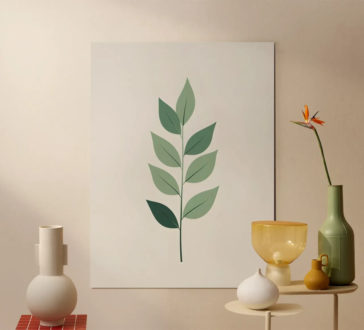 Sagoma di una singola foglia di eucalipto poster da Botanical Gallery