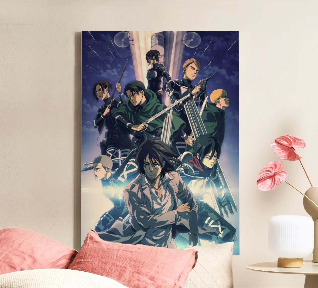 Attack On Titan Anime Classicc tela con Cornice a cassetta da mannys_artt
