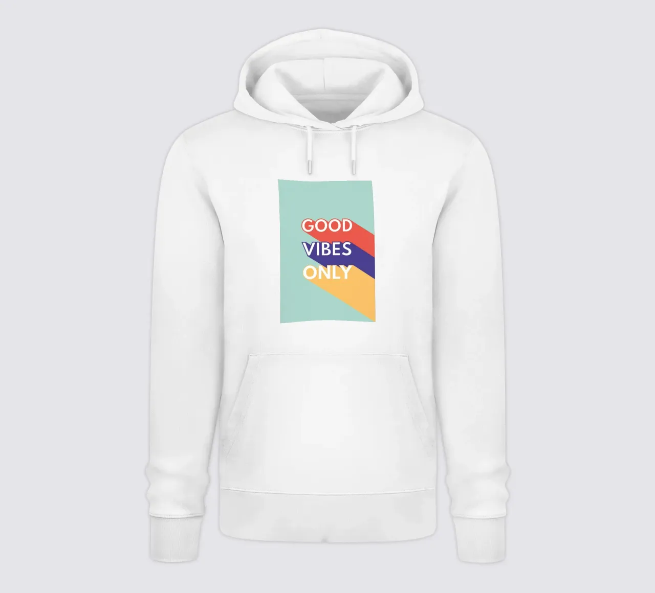 GOOD VIBES ONLY - Retro Pop felpa con cappuccio da Typo Designs