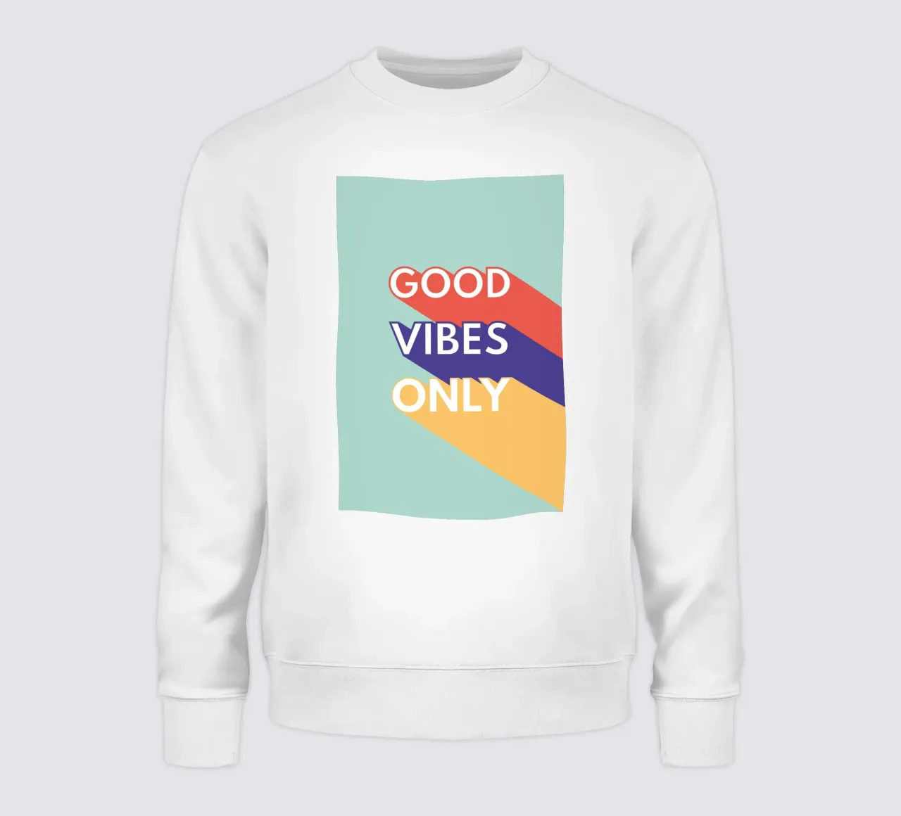 GOOD VIBES ONLY - Retro Pop Sweatshirt von Typo Designs