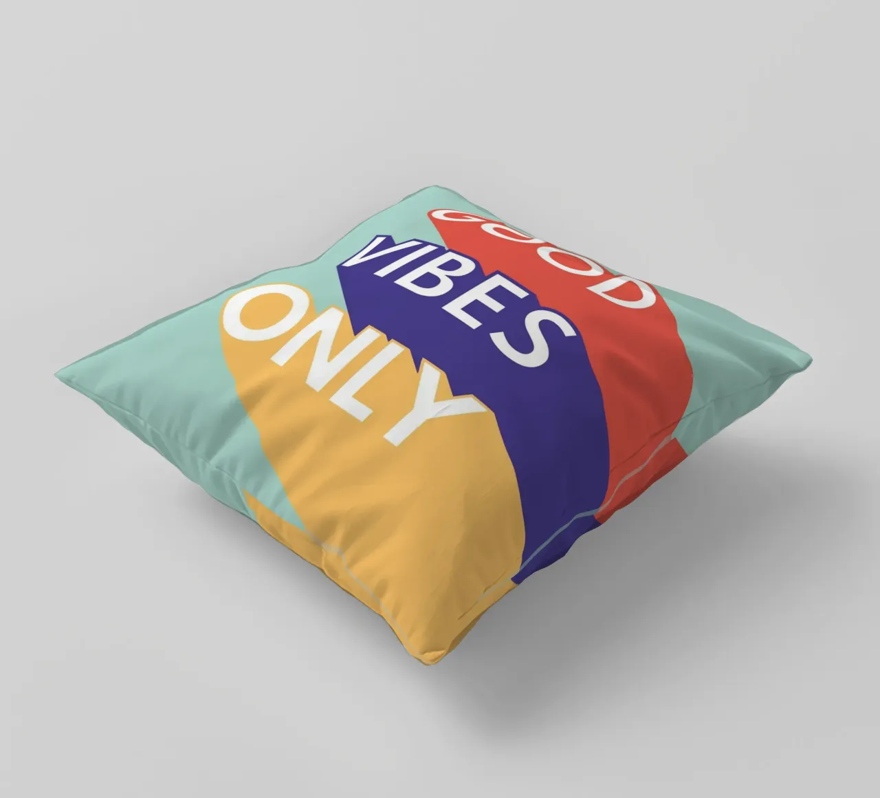 GOOD VIBES ONLY - Retro Pop cuscino da Typo Designs