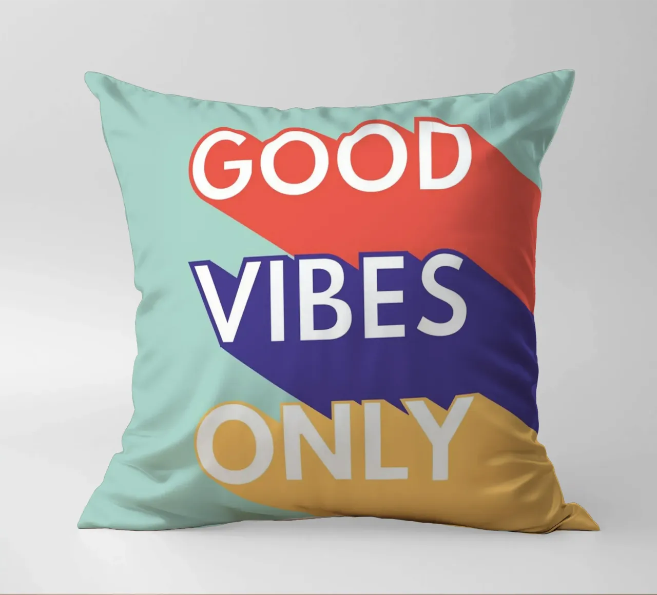 GOOD VIBES ONLY - Retro Pop cuscino da Typo Designs