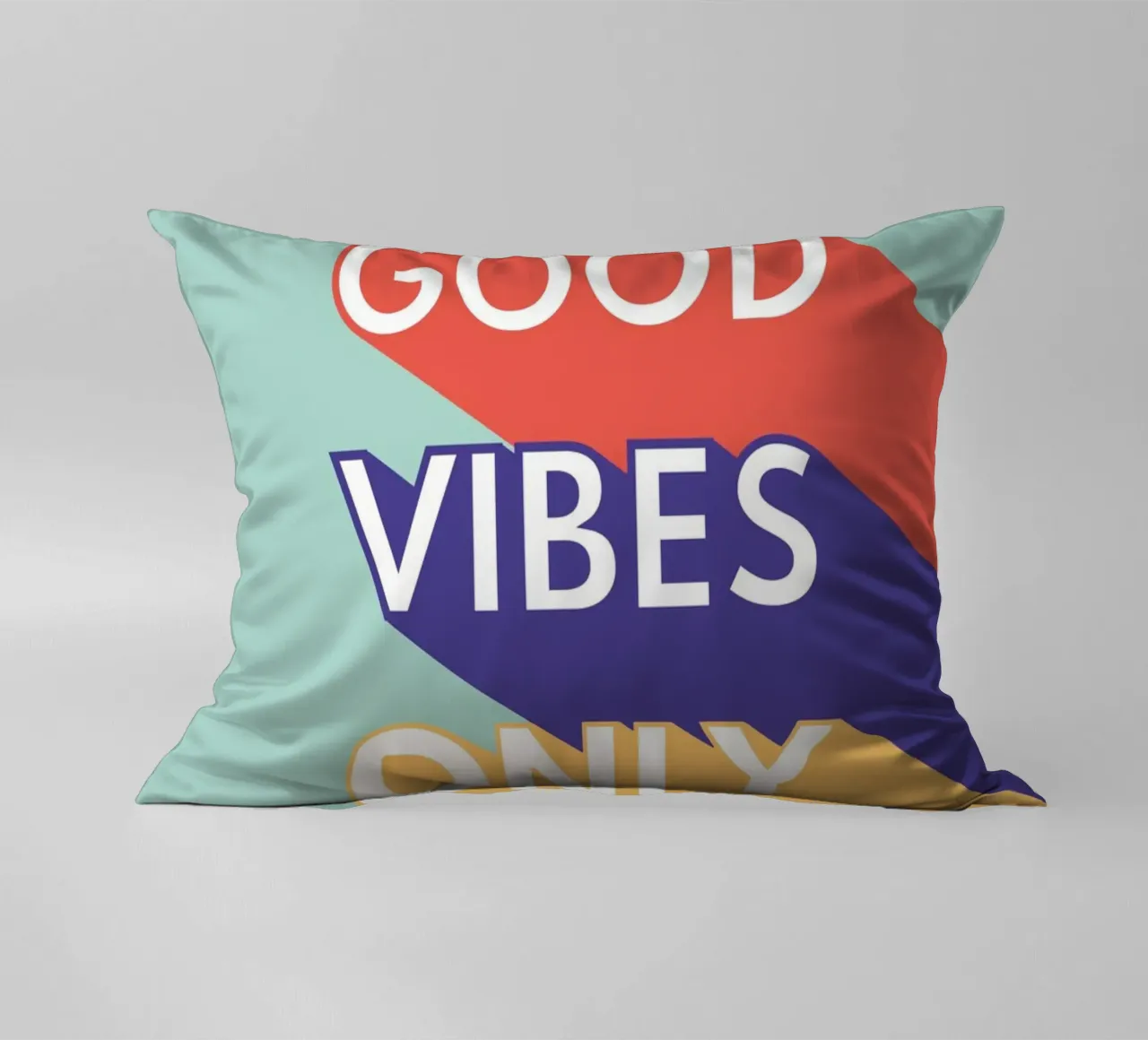 GOOD VIBES ONLY - Retro Pop cuscino da Typo Designs
