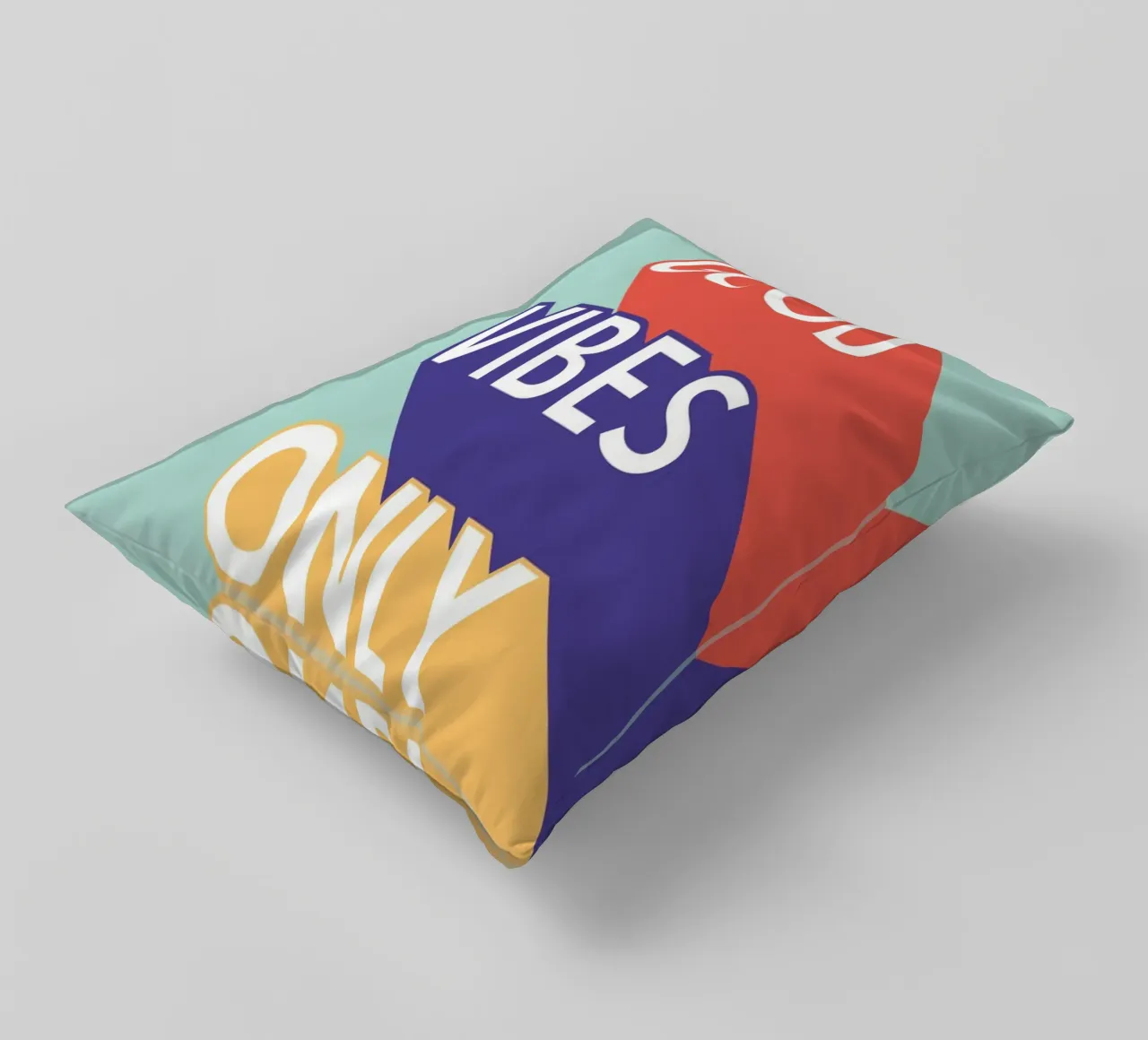 GOOD VIBES ONLY - Retro Pop cuscino da Typo Designs