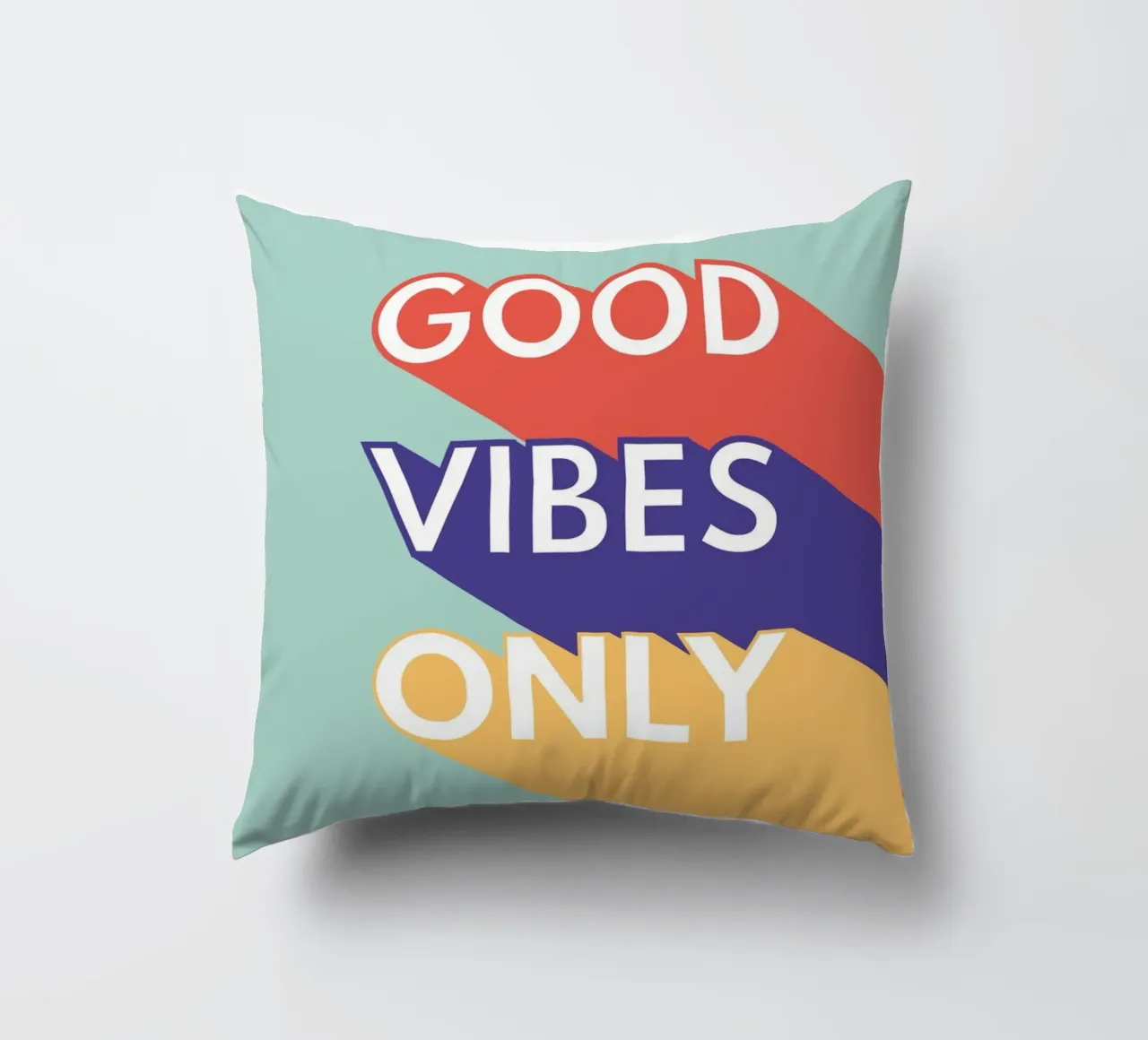 GOOD VIBES ONLY - Retro Pop cuscino da Typo Designs