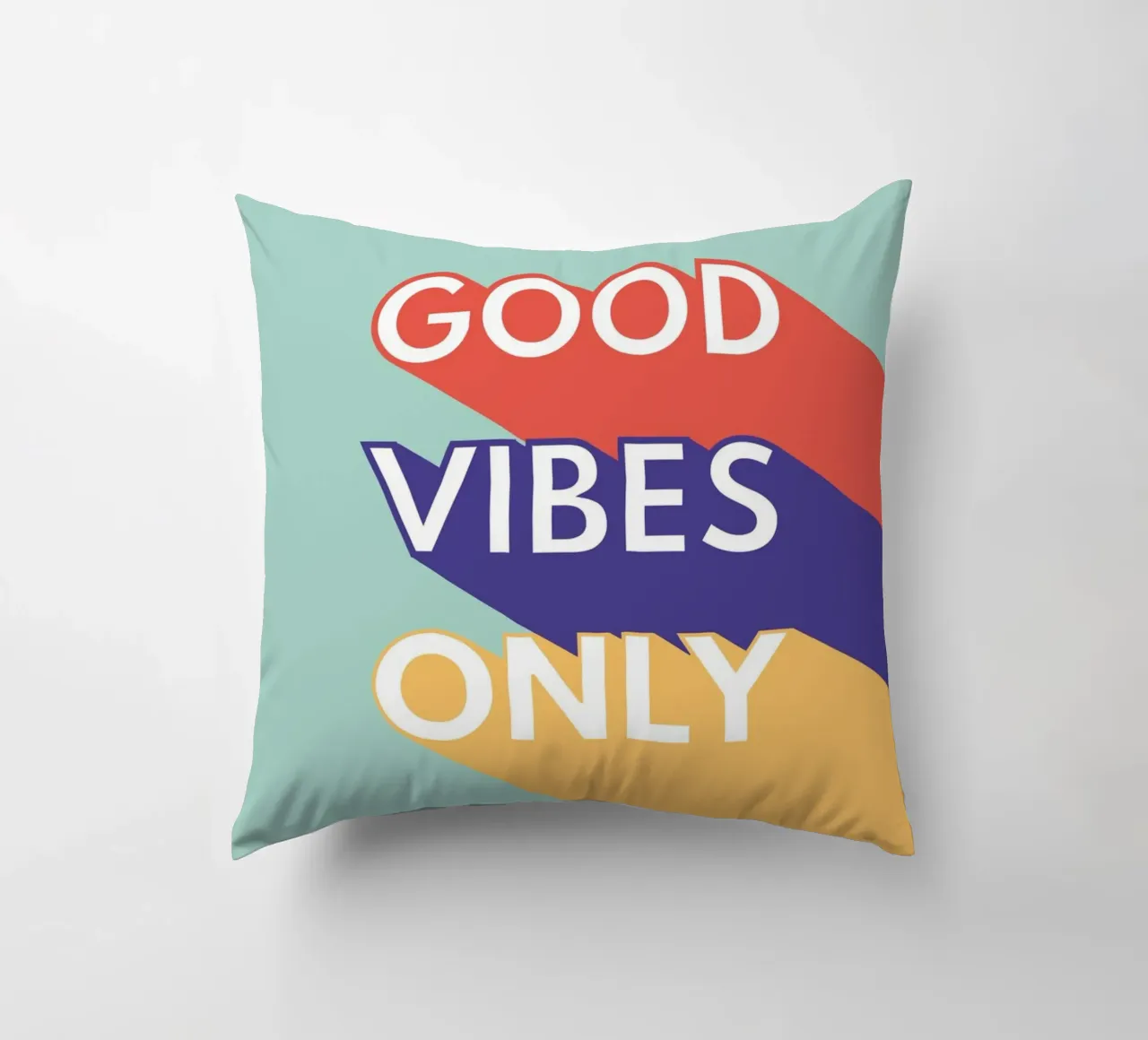 GOOD VIBES ONLY - Retro Pop cuscino da Typo Designs