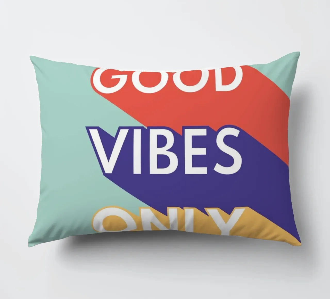 GOOD VIBES ONLY - Retro Pop cuscino da Typo Designs
