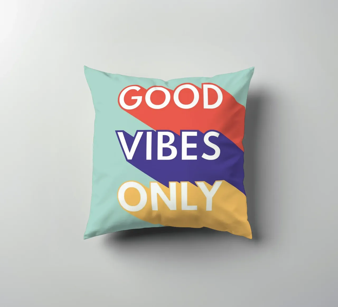 GOOD VIBES ONLY - Retro Pop cuscino da Typo Designs