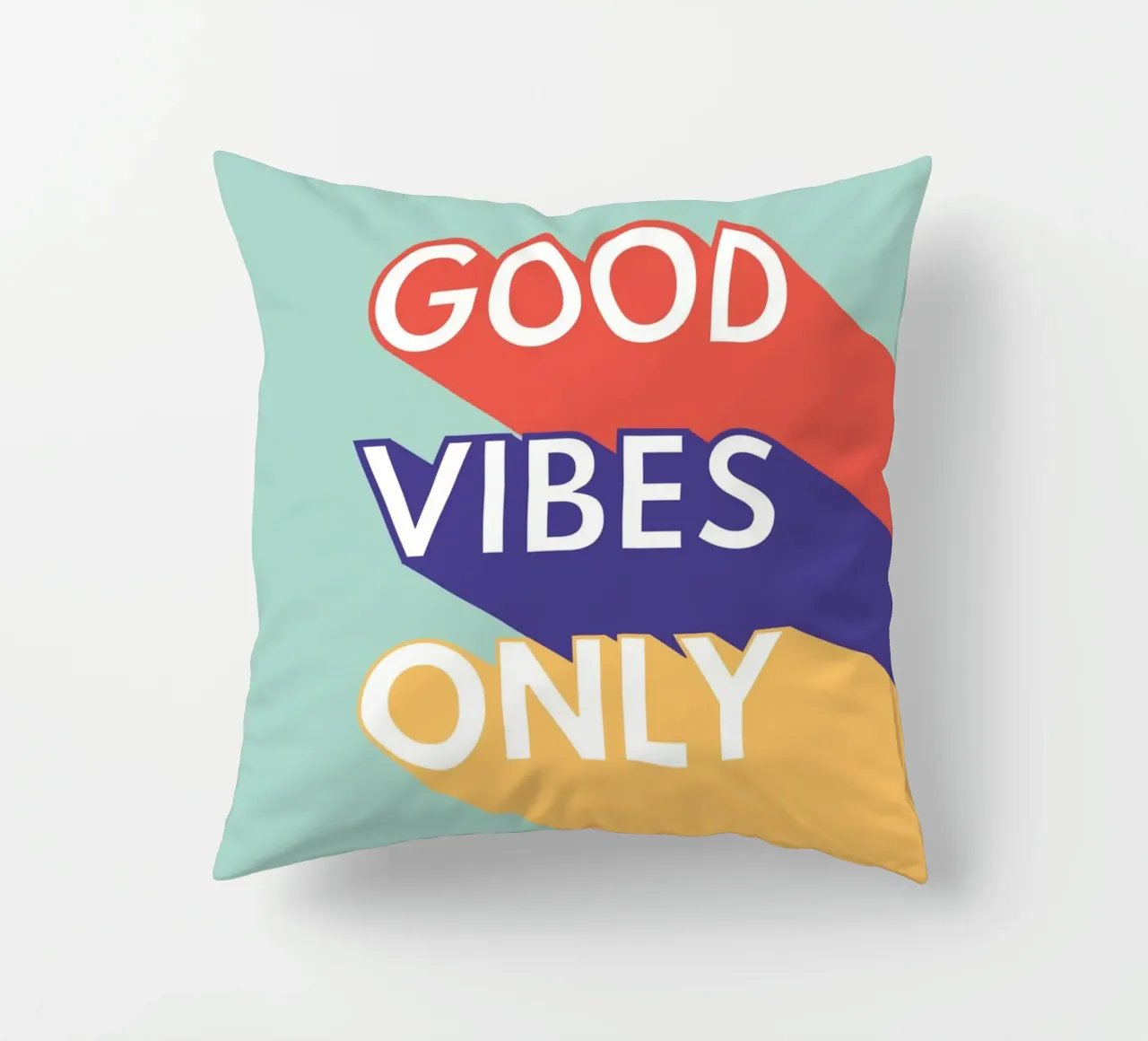 GOOD VIBES ONLY - Retro Pop cuscino da Typo Designs